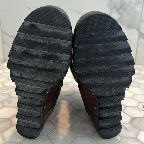 SOREL Joan of Arctic ll Wedge Tobacco Brown Leather Mid Boot Waterproof Bootie - Picture 9 of 14